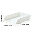 thumbnail image 3 of witspace Stackable Paper Trays Rectangular Plastic Desk Tray Holder Desktop Document File Paper Organizer Plastic Storage Letter Tray for Office Classroom, 3 of 6