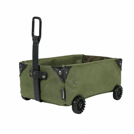 LADYGYM 2026 New Heavy Duty Collapsible Wagon Folding Outdoor Utility Wagon Camping Garden Beach Cart with Universal Quick Release Wheels Adjustable Handle