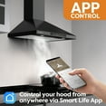 thumbnail image 3 of CIARRA Wall Mount Range Hood 30 inch 450 CFM with WIFI/Voice Control in Black CAB502W75, 3 of 10