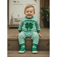 thumbnail image 5 of Loicainy Baby Toddler Boy Irish Outfits 3 6 12 18 24 Months 2T 3T Long Sleeve Clover Embroidery Sweatshirt + Pants Set Clothes, 5 of 9