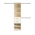 thumbnail image 6 of Chests Of Drawers, Kelly 5 Shelf / 2 Drawer Closet Organizer with 3 Adjustable Hanging Rods, Ivory Dressers,Particle Board Wooden Dressers, Furniture Bedroom Furniture Dressers, Chests & Wardrobes, 6 of 9