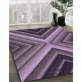thumbnail image 3 of Ahgly Company Machine Washable Indoor Square Transitional Plum Purple Area Rugs, 8' Square, 3 of 7