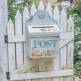 thumbnail image 2 of Mailboxes Wall Mount for Outside Vintage Metal White Mailboxes for House Porch Garden Wall Decoration Wedding Card Box Decor, 2 of 6