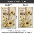 thumbnail image 4 of Happy Easter Day Outdoor Flag Linen Garden Flag He Is Risen Sunflower Cross House Flag Vertical Double Sided Outdoor Flags for Home, Farmhouse Holiday Spring Outdoor Decor 12.5''×18''in., 4 of 4