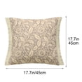 thumbnail image 6 of Homellea Boho Floral Throw Pillow Cover, 17.7 Inch Sage Green Botanical Decorative Cushion Case with Fringe Trim for Couch, Sofa, Bed, Chair, Living Room and Bedroom Farmhouse Decor, 6 of 6