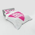 thumbnail image 3 of Ambesonne Live Laugh Love Bedding Set 3 Pcs, Notebook Words, Twin XL, Hot Pink White, 3 of 3