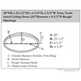 thumbnail image 3 of Ekena Millwork DOME28TR 28 in. OD x 22.50 in. ID x 4.62 in. D- 2.75 in. W Trim- Traditional Ceiling Dome, 3 of 8