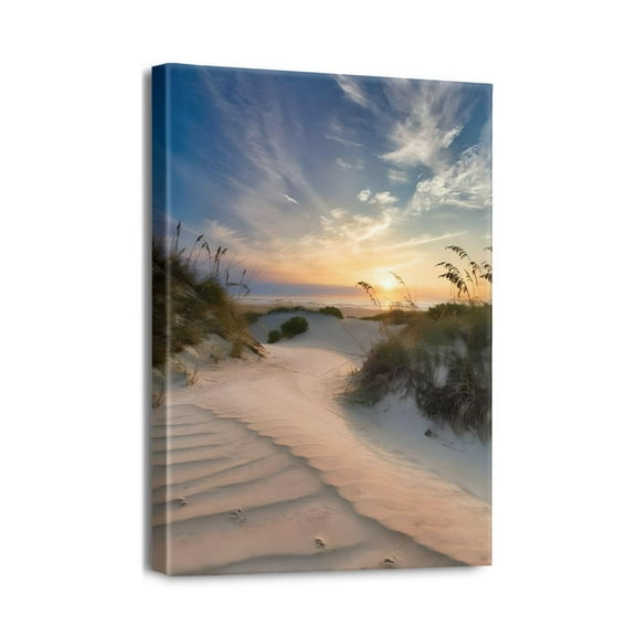 Sea & Nature Inspired Wall Art Beautiful Beach Seascape Painting on 12X16inch Canvas. Transformative Décor for Living Room, Bedroom, Office. Easy to Hang & Ready to Enliven Your Home!