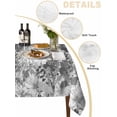 thumbnail image 2 of Spring Floral Table Cloth, Waterproof Tablecloth for Rectangle Tables, Retro Country Flowers Leaves Botanical Gray Reusable Washable Fabric Table Cover for Restaurant Kitchen Dining Tables 60"x120", 2 of 9