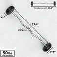 thumbnail image 4 of Synergee Fixed 50LB Easy Curl Bar Pre Weighted Curved Steel Bar with Rubber Weights - Fixed Weight, 4 of 7