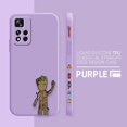 thumbnail image 3 of Case For Redmi Note 12 11 11T 11R 11E 9 9S 8 7 7S PRO PLUS 4G 5G Colour Simple Liquid silicone Case Cartoon Marvel Baby Groot, 3 of 5