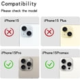 thumbnail image 3 of duomi-Bling Protecteur d'Objectif de Caméra Diamant Compatible avec iPhone 16 Pro & iPhone 16 Pro Max, Couverture de Caméra en Métal Pailleté 9h Verre Trempé Protecteur Plein Écran Strass Scintillant, 3 of 4