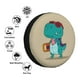 thumbnail image 4 of Balery Cool Dino Playing Skateboard Cubiertas para Neumáticos - Protector Resistente para Neumáticos de Camioneta, SUV, Remolque, Camper y RV-15 inch, 4 of 6