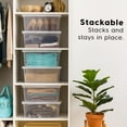 thumbnail image 3 of Inspired Essentials 17 Qt. Plastic Storage Bins with Lids, Stackable Storage Containers, Totes, 6Pk, 3 of 12