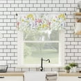 thumbnail image 2 of Spring Floral Wildflowers Curtains Valances for Kitchen Windows,Summer Flower Botanical Short Curtains & Drapes Rod Pocket,Butterfly Curtain Valance for Living Room Curtain Over Sink 54x18in,1Panel, 2 of 6