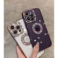 thumbnail image 3 of for iPhone 15 Pro Max Case with Bling Glitter Rhinestones Diamond,Clear Cute Sparkly Aesthetic Rose Gold Phone Case,Luxury Plating Electroplate Case for iPhone 15 Pro Max, 3 of 14