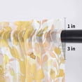 thumbnail image 5 of Yellow Flowers Valance Curtains for Kitchen/Living Room/Bathroom/Bedroom Window, Rod Pocket Small Topper Half Short Window Curtains Voile Sheer Scarf, Watercolor Summer Botanical Floral 42"x18", 5 of 8