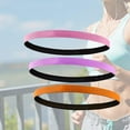 thumbnail image 6 of funtasica 3Pcs Elastic Sport Headbands Athletic Hair Bands Non Slip Breathable Men Women Sweatbands Hair Headbands for Exercise Workout, 6 of 8