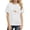 White, variant on YOUYEDIAN Tops for Girls Summer Short Sleeve Crew Neck Basic T-Shirt Teen Fashion Y2k Blouses (Navy, 11-12 Years)