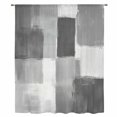 thumbnail image 2 of Gray Geometric Sheer Curtains 45 Inches Long, Watercolor Ombre Modern Abstract Art Light Filering Curtains, Breathable Simi Curtain Privacy Drapes for Kitchen Bathroom Small Window Treatment, 2 of 9