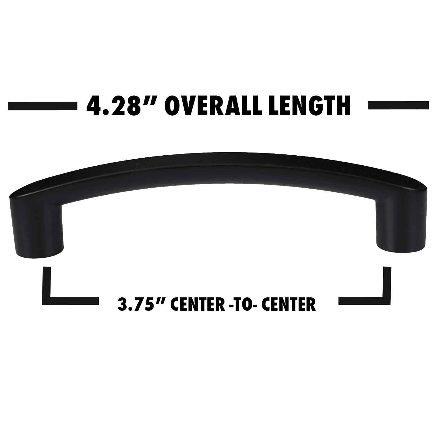 Würth Matte Black Arch Pull 3.75", 10 pack