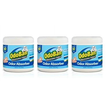 Odoban Solid Odor Absorber Eliminator For Home And Small Spaces, Fresh Linen Scent, 14 Ounces Each, 3-Pack