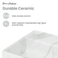 thumbnail image 4 of Claire 22" Rectangle Wall-Mount Bathroom Sink in White Marble, 4 of 13