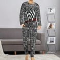 thumbnail image 2 of WWE WWE Men's Pajama Set Sleepwear Pjs Lightweight Long Sleeve Crewneck Shirts And Pant Soft Comfy Sleep Sets, 2 of 8