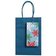 Holiday Time Christmas Small Gift Bag, Blue Snowflakes