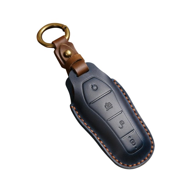 Funda de control remoto de coche, accesorios para automóvil, protección completa, Protector de cuero PU, carcasa para llave para Seal Yuan Plus Atto 3 Azul B