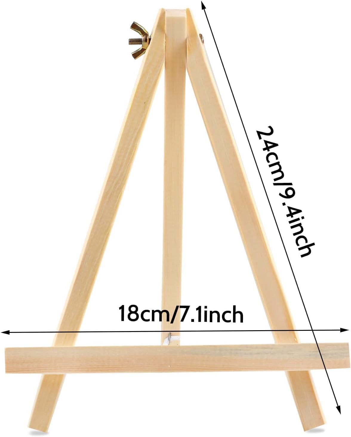 12 Pack 9 Inch Wood Easels, Easel Stand for Painting Canvases, Tripod, Kids Student Tabletop Easels Painting, Art Craft Artist Adults Students