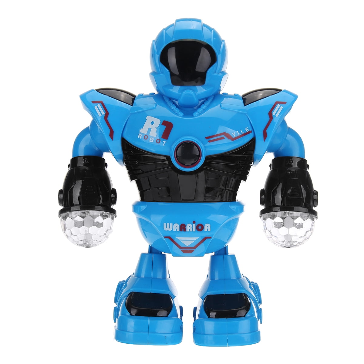 Walking Dancing Robot Toys for Kids, 360° Body Spinning with LED Lights and Music, Battery