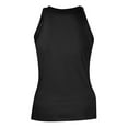 thumbnail image 5 of Blouses Women's Summer Fashion Casual Solid Color Round Neck Sleeveless Top Tight Tank Top Womens Tops Kagetolytai Black M, 5 of 5