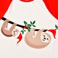 thumbnail image 6 of SYNPOS Matching Family Pajamas Sets Christmas PJ's with Sloth Printed Long Sleeve Tee and Bottom Loungewear Sleepwear, 6 of 9