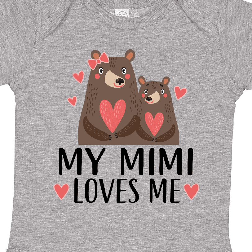 Inktastic My Mimi Loves Me Bear Boys or Girls Baby Bodysuit