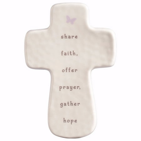 Cross-Perfect Simplicity-Faith Prayer Hope w/Wire Easel & Gift Box (5 x 3.25)