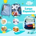 thumbnail image 3 of Juego de equipaje GYMAX Kids Carry On, 2 unidades, maletas con ruedas y mochila, 3 of 5
