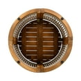 thumbnail image 5 of Christopher Knight Home 16.9" Outdoor Side Table with Handwoven Rope Accent, Acacia Wood Frame, Teak, 5 of 9