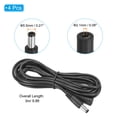 thumbnail image 2 of Cable de extensión de alimentación de 12V DC Uxcell, paquete de 4, cordón macho a hembra de 5.5mmx2.1mm de 9.8ft, 2 of 6
