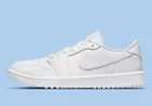 シューズ(男性用) Nike Air Jordan 1 Low Golf Triple White Nike Air Jordan 1 Low Retro Golf Shoe Sneaker Triple White AJ1