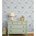 thumbnail image 2 of S4Sassy Rocking Horse Striped Wallpaper - Blue Wall Covering, 25" x 360" Self-Adhesive Vinyl Walls Paper, Wallwrap, Easy DIY Wall Covering For Kids Bedroom, Playroom wallpaper, 2 of 9