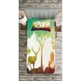 thumbnail image 3 of Ambesonne Wildlife Quilted Bedspread Set 2 Pcs, Desert Hunter Graphic, Twin Size, Multicolor, 3 of 3