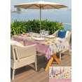 thumbnail image 6 of 54x80 Inch Outdoor Tablecloth with Umbrella Hole Zipper Rectangle Meadow Wildflowers Rectangular Tablecloths Outside Waterproof Rustic Floral Botanical Blossom Patio Table Cloth Cover for Picnic, 6 of 8
