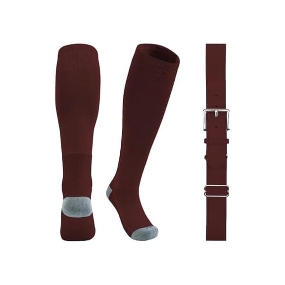 Eryueer Youth Baseball Socks & Belt Combo Set for Kids 2-16 Years -Softball/Tee Ball Accessories (1 Pair   1 Belt, Unisex)