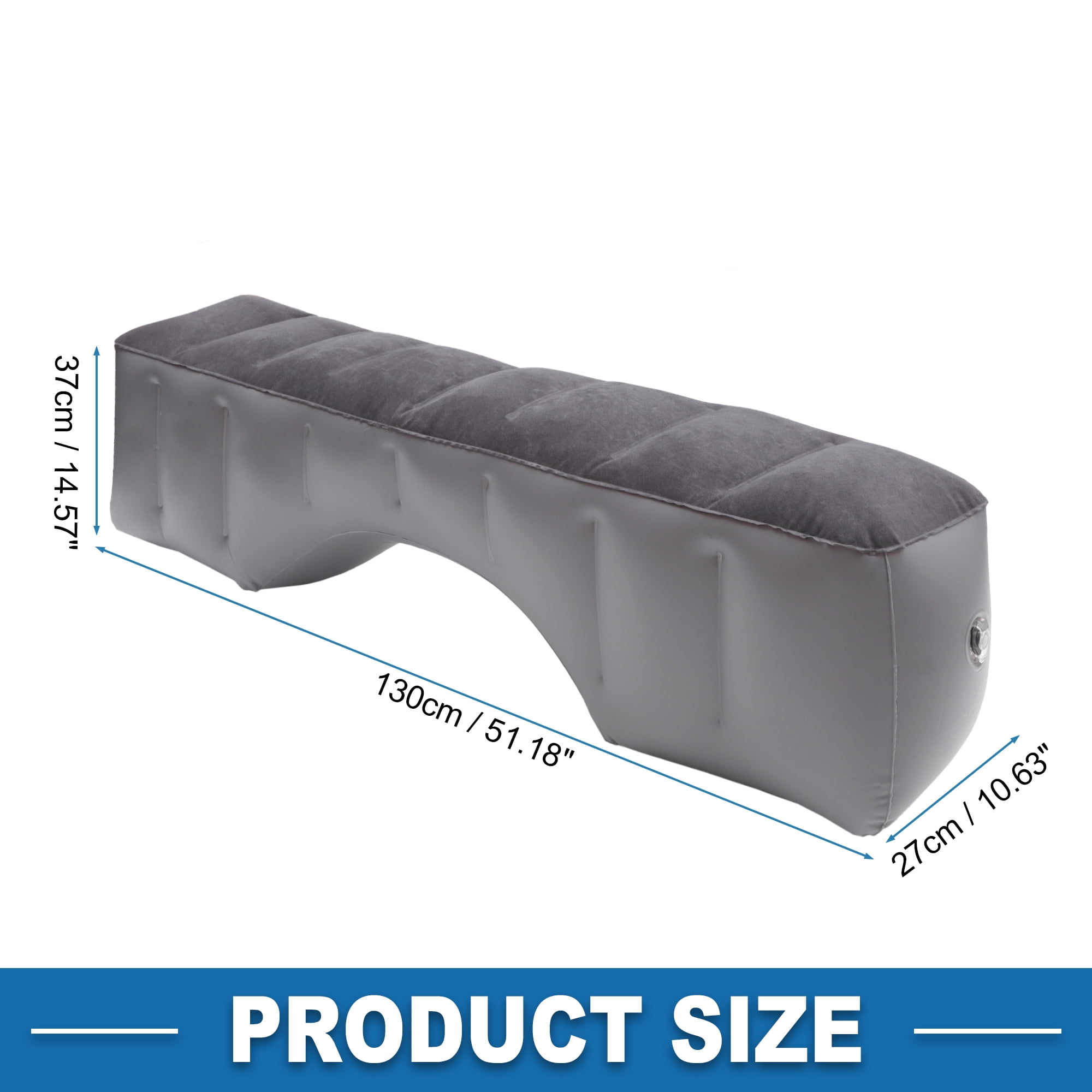 Unique Bargains Car Mattress Sleeping Mat Comfortable Rear Seat Air Bed Gap Pad for Napping Travel Gray