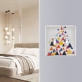 thumbnail image 4 of Yayeee Toggle Light Switch Wall Plate 2-Gang 4.56"x4.48" Decorative Outlet Cover, White Abstract Triangles, 4 of 7