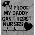 thumbnail image 2 of Proof Daddy Can't Resist Nurses Heart Romper Boys or Girls Infant Baby Brisco Brands 12M, 2 of 6