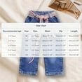 thumbnail image 3 of NAISIBABY Kids Girls Jeans, High Rise Loose Cute Wide Leg Fashion Denim Pants with Lace Belt Blue Size 2T, 3 of 6