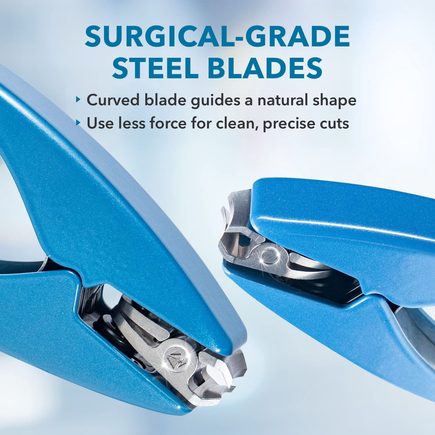 Azurro - Clipperpro Nail Clipper Stainless Steel Blades Rotate 180 for Men Women One Size - Blue