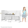 thumbnail image 4 of Homfa Kids Bookcase with Reading Nook, Toy Storage Organizer with Adjustable Bookshelf, 31.5'' H x 54.5'' W, White, 4 of 7